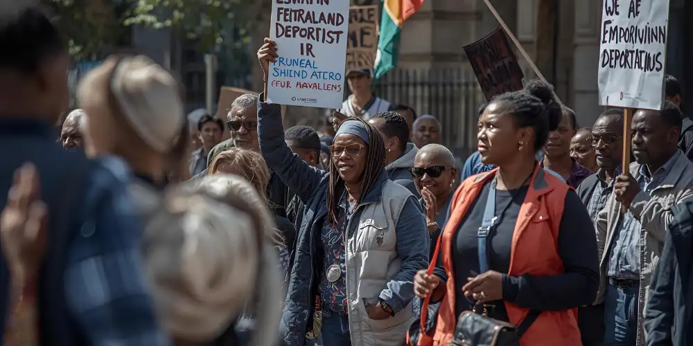 Eswatini activists rally outside US Embassy in Pretoria over deportation deal